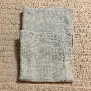 Restoration Hardware Belgian Cotton Diamond Stitch Euro Pillow Shams Sage